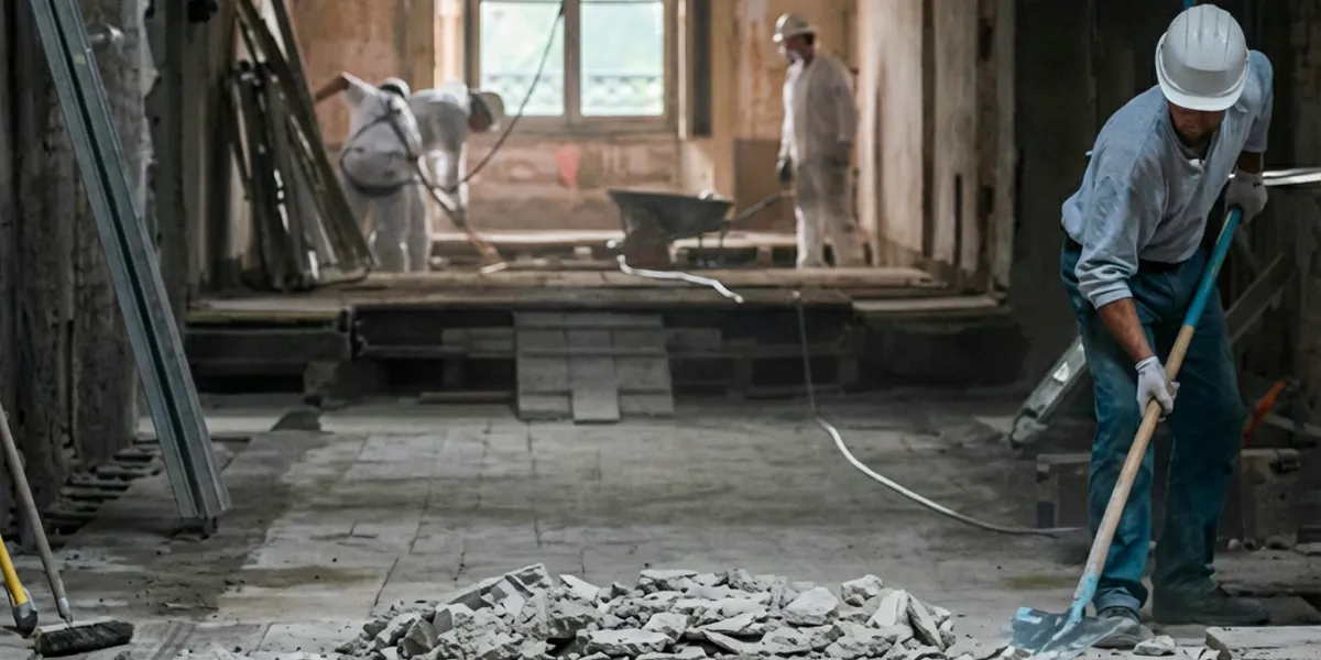 fire damage restoration professionals performing structural cleanup and restoration after a fire in Boise, ID