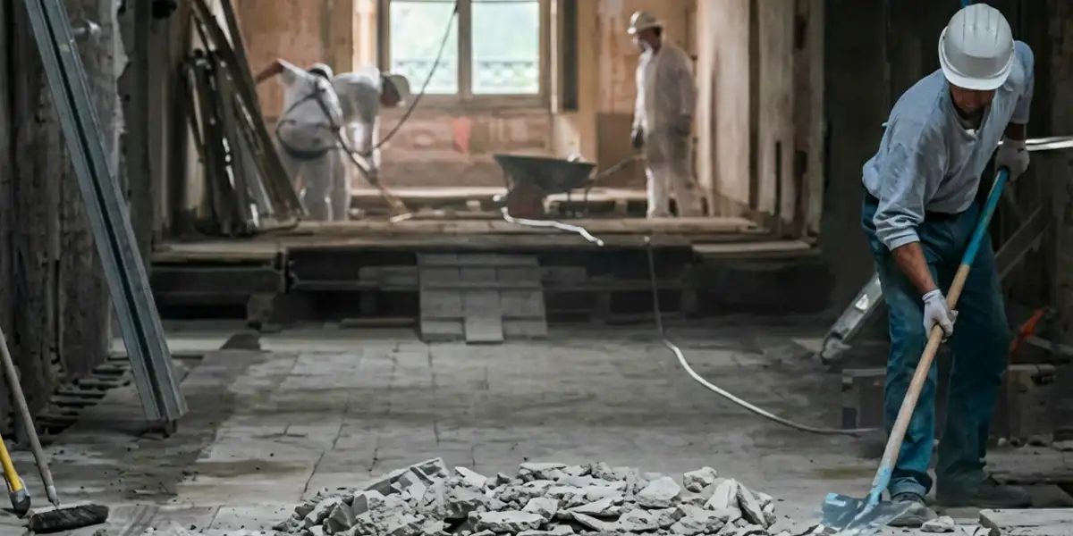 fire damage restoration professionals performing structural cleanup and restoration after a fire in Boise, ID