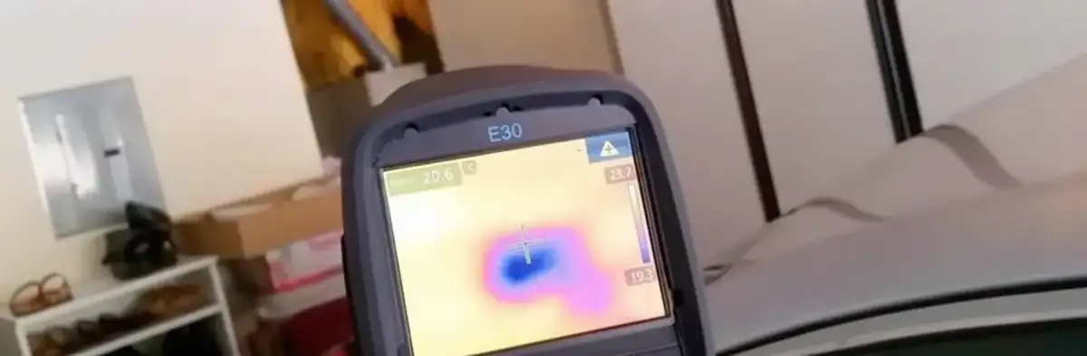 mold inspection using thermal imaging technology to detect moisture and hidden mold in a home in Boise, ID