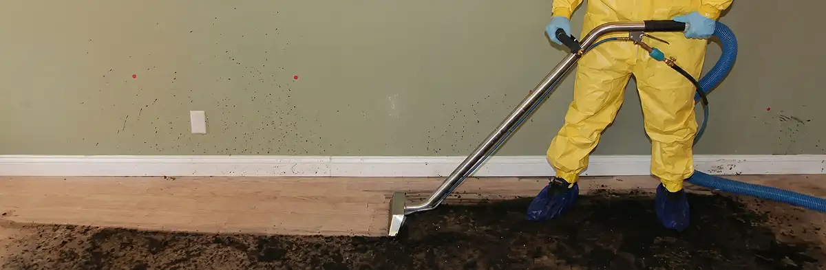 sewage removal service performing deep cleaning and extraction of sewage from an indoor area in Boise, ID